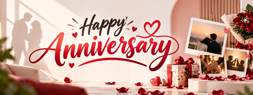 Happy Anniversary - Handcrafted personalized couple photo frames, roses and luxury gifts